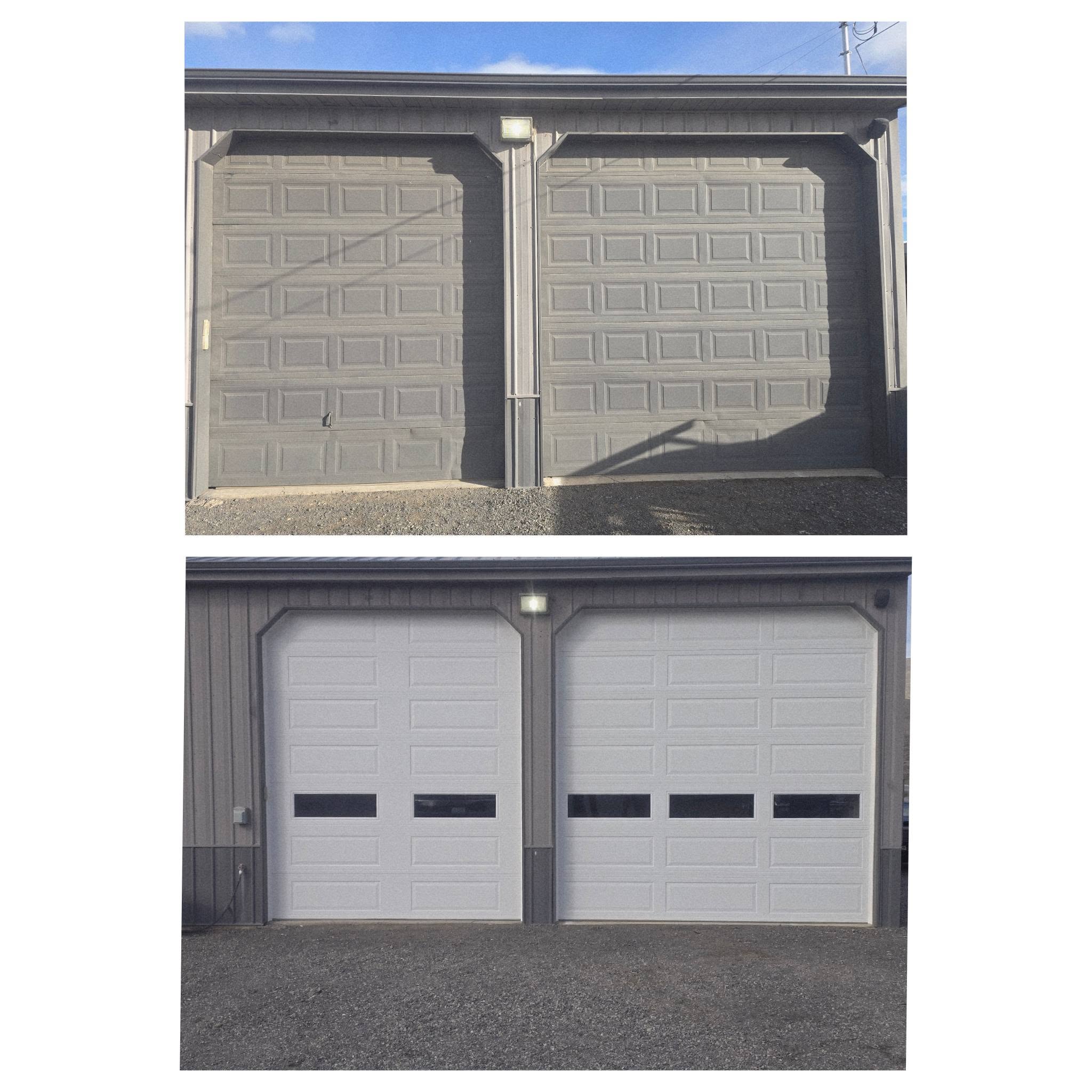 before and after grey and white doors