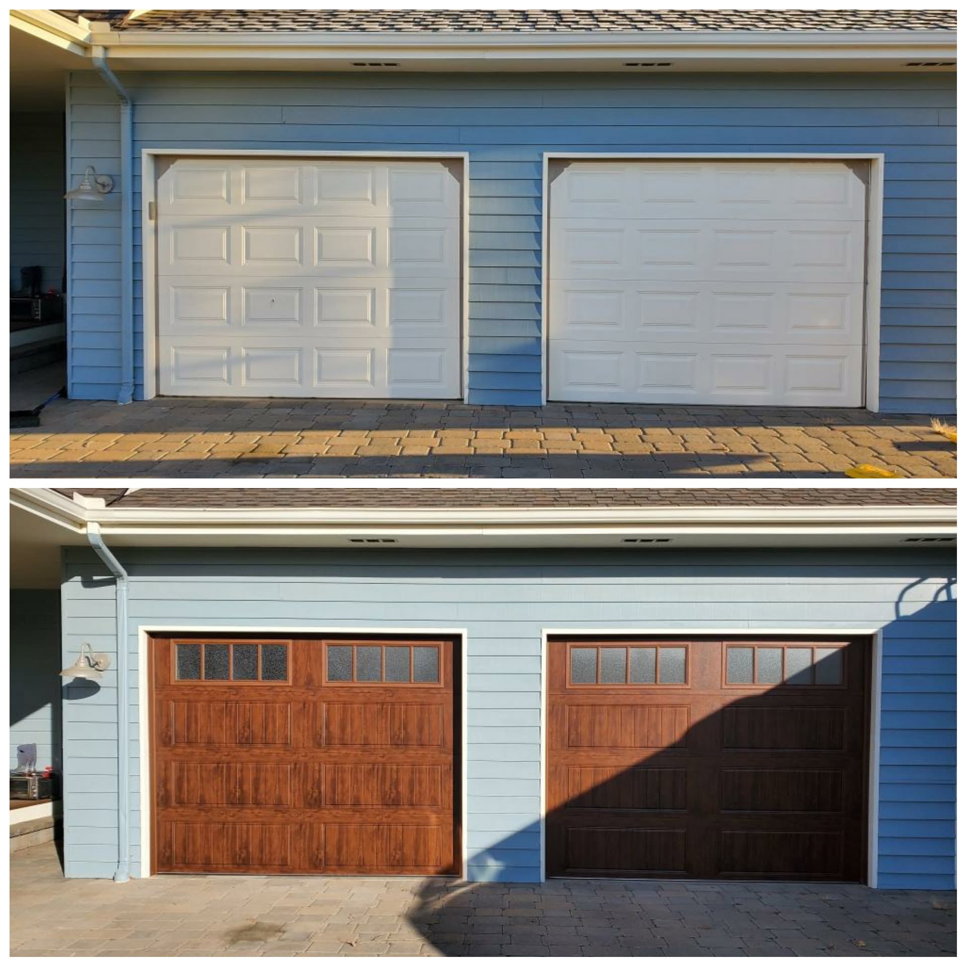 before and after residential doors