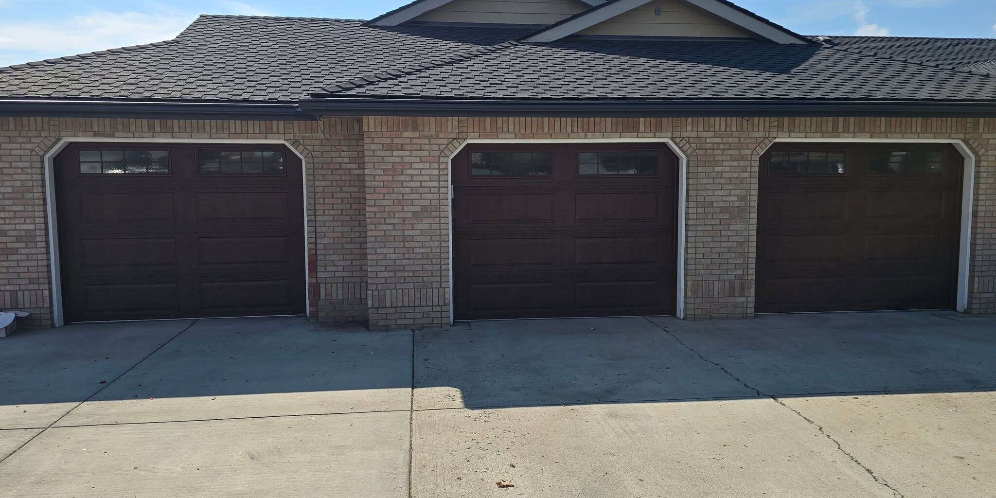 after brown garage doors