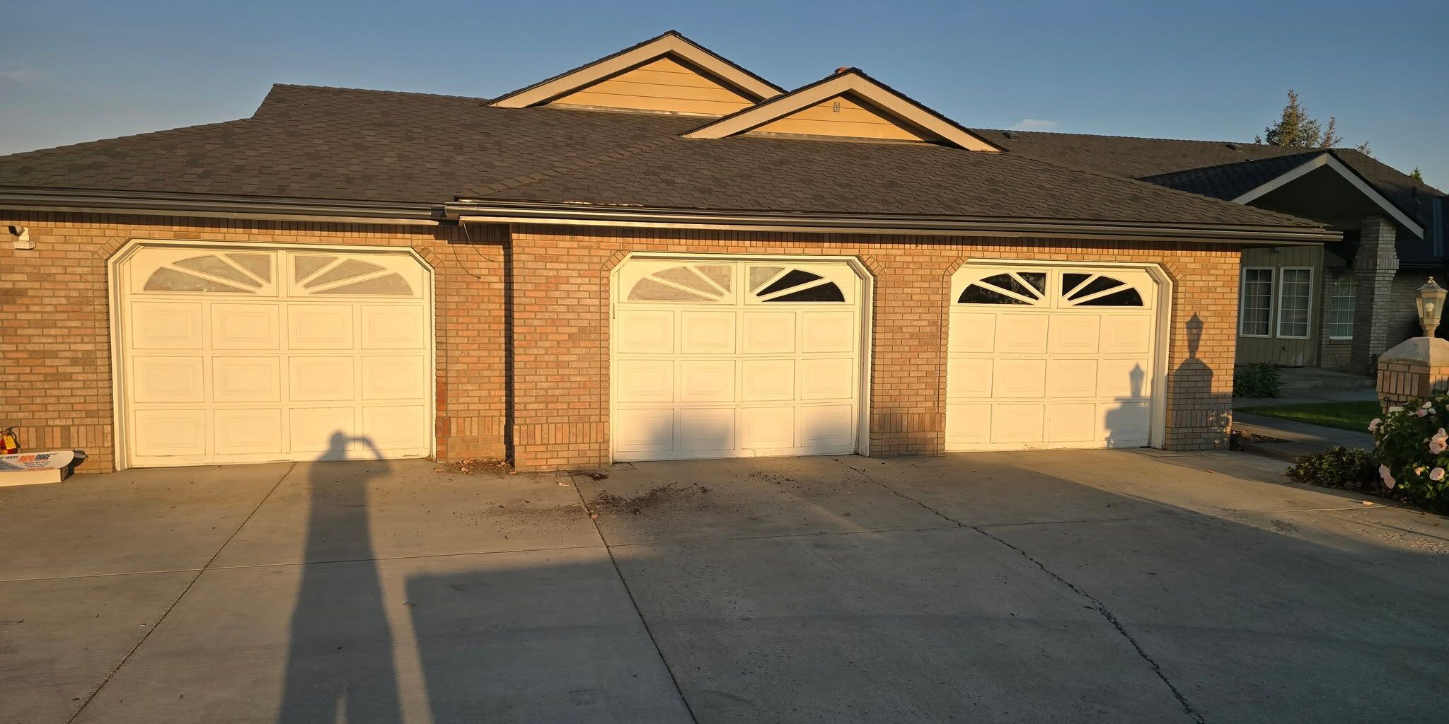 before white garage doors